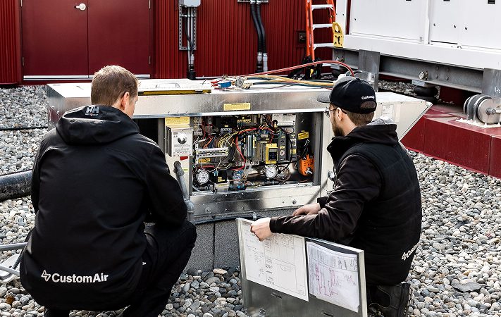 HVAC technicians performing HVAC repair